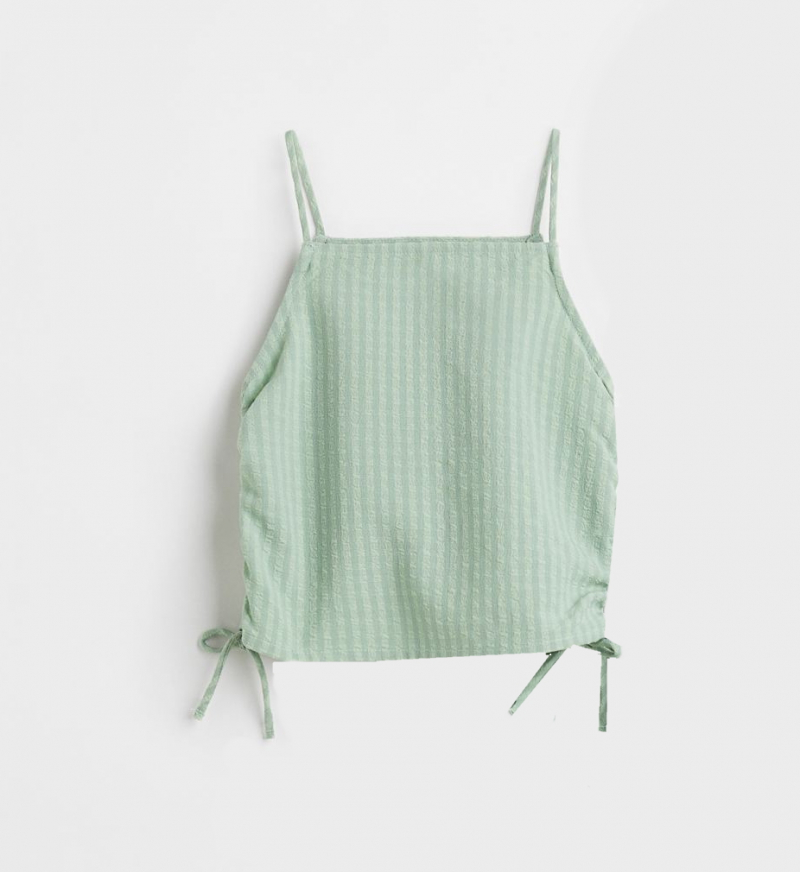 Майка з драпіруванням для дівчинки H&amp;M 1073361-001 152 см (11-12 years) зелений  83339