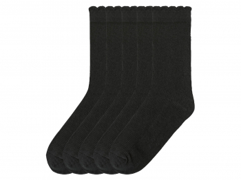 Шкарпетки набір 5 пар. для дівчинки Pepperts 364946 розмір взуття 31-34 (8-11 years) чорний  78225