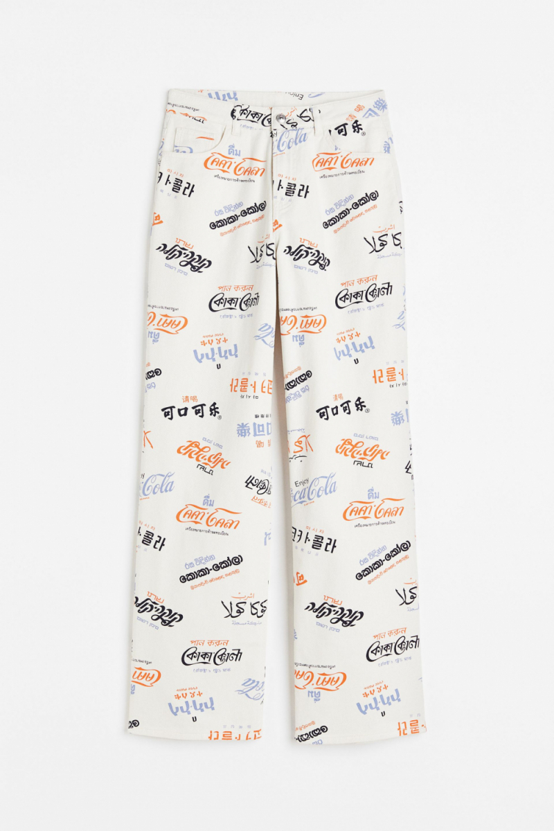 Штани 34,XS Кюлоты  вільного крою для жінки H&amp;M 1131804-001 білий 85495