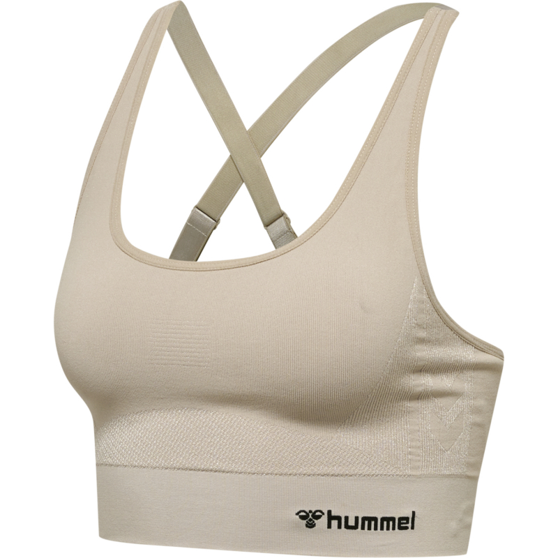 Спортивний топ з перехрещеними лямками для жінки Hummel 211937 34 / XS бежевий  78002