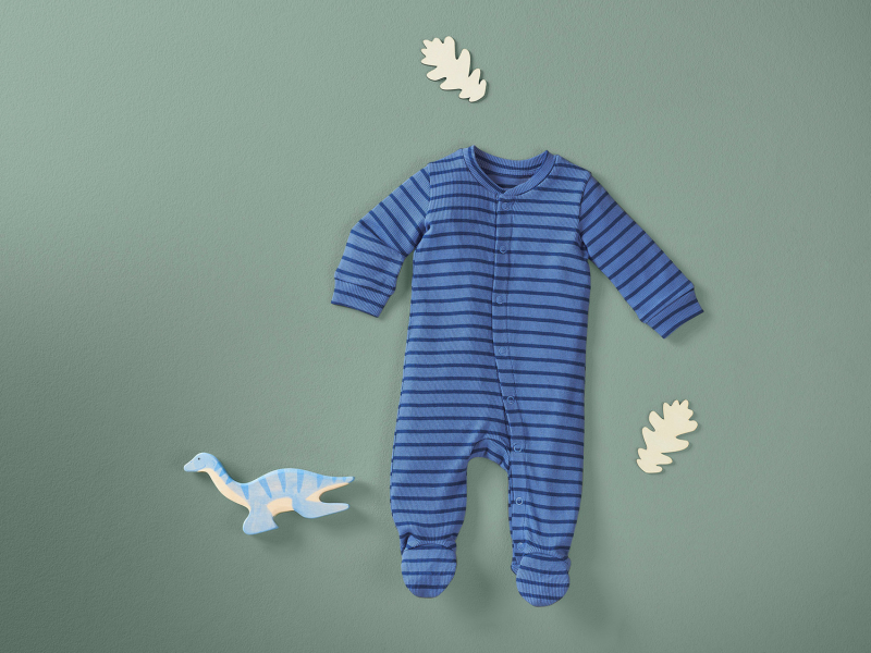 Чоловічок в рубчик для хлопчика Lupilu 428454 068 см (3-6 months) синій  90235