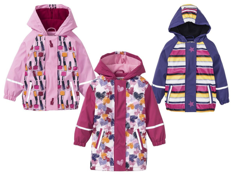 Куртка-дощовик на флісовій підкладці для дівчинки Lupilu 301781 110-116 см (4-6 years) фіолетовий 64189