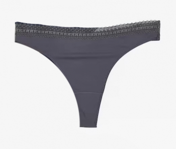 Трусики-стринги XS   з мікрофібри з мереживом для жінки H&amp;M 1155843-002 темно-синій 87213