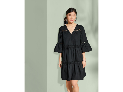 Сукня-плаття (звич.) рукав 3/4 для жінки Esmara 371372 34 / XS чорний 87294 Сукня-плаття (звич.) рукав 3/4 для жінки Esmara 371372 34 / XS чорний 87294