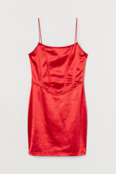 Плаття з вирізом ззаду для жінки H&amp;M 0902486-005 36 / S червоний  82419