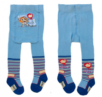 Колготки 068-74 см (3-9 months)   бавовняні з принтом для хлопчика Be Snazzy RA-04-х-6 блакитний 83502
