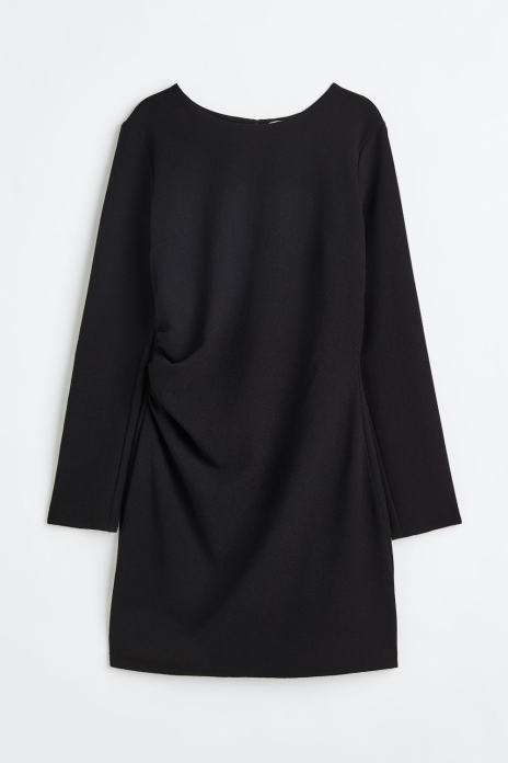 Плаття з крепової тканини для жінки H&amp;M 1125109-001 38 / M чорний  80599