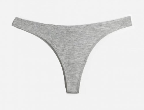 Трусики-стринги бавовняні для жінки H&amp;M 1245865-003 40 / L графітовий  87426