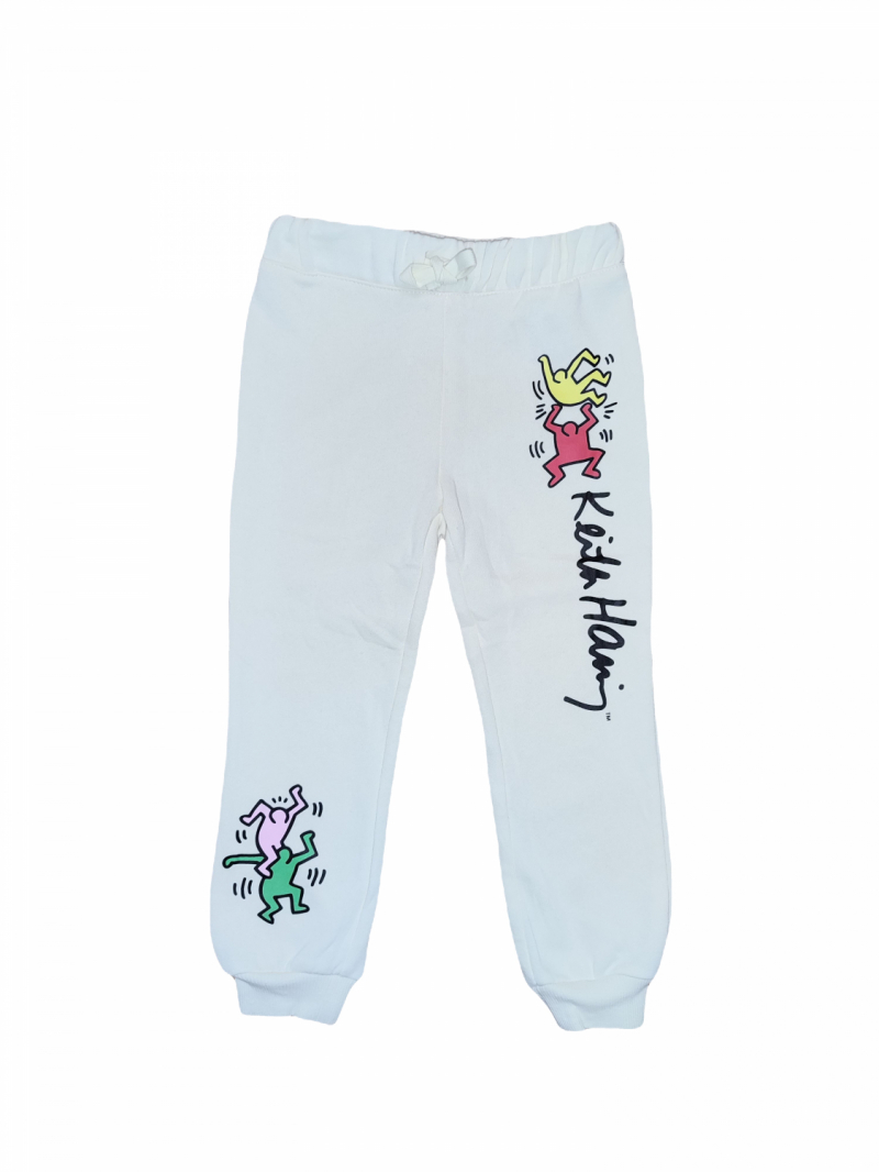 Спортивні штани 098 см (2-3 years)  Джоггеры з начосом для дівчинки H&amp;M 1153241-001 молочний 85621