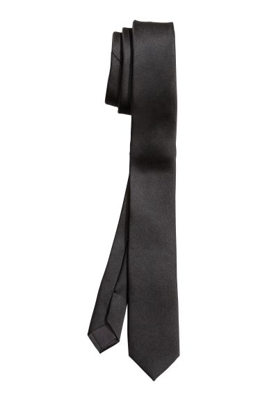 Краватка One Size   атласна для чоловіка H&amp;M 0411569001 чорний 64995