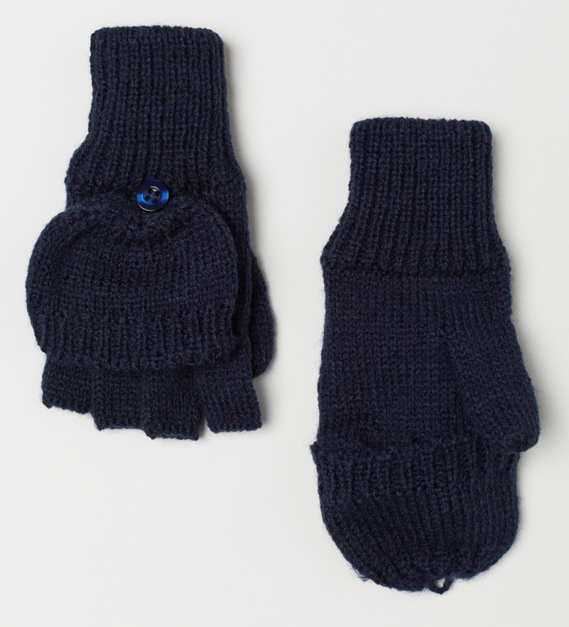 Перчатки  для дівчинки H&amp;M 0635312001 розмір перчаток 3 (2-4 years, 98-104 см) темно-синій 60011