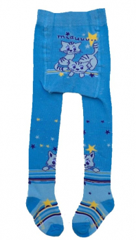 Колготки 068-74 см (3-9 months)   бавовняні з принтом для хлопчика Be Snazzy RA-04-х-5 блакитний 83501