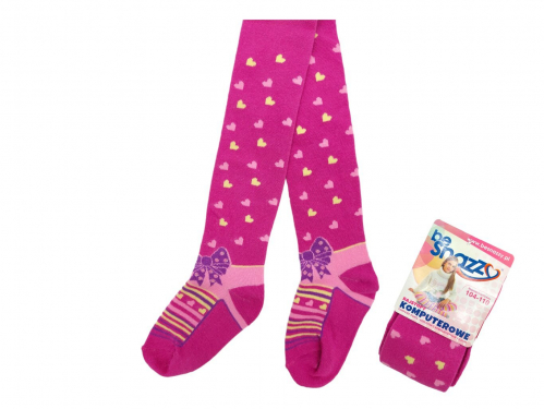 Колготки бавовняні з принтом для дівчинки Be Snazzy RA-04 116-122 см (5-7 years) малиновий 83515 Колготки бавовняні з принтом для дівчинки Be Snazzy RA-04 116-122 см (5-7 years) малиновий 83515