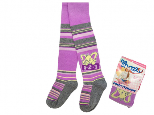 Колготки 128-134 см (7-9 years) бавовняні з принтом для дівчинки Be Snazzy RA-04 бузковий 78391 Колготки 128-134 см (7-9 years) бавовняні з принтом для дівчинки Be Snazzy RA-04 бузковий 78391