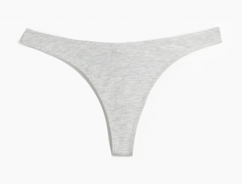 Трусики-стринги бавовняні для жінки H&amp;M 1245865-003 40 / L сірий  87423