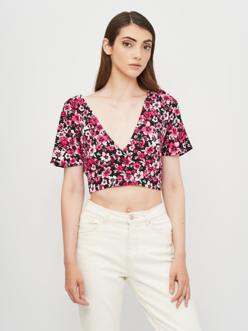 Топ на зав'язках ззаду для жінки H&amp;M 0832278-1 34 / XS Різнобарвний  82861