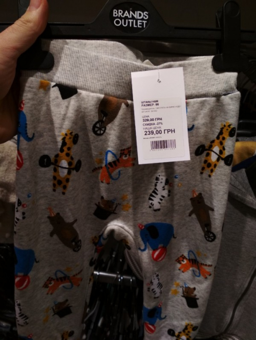 Штани  для хлопчика H&amp;M BDO55905 098 см (2-3 years) сірий 55905