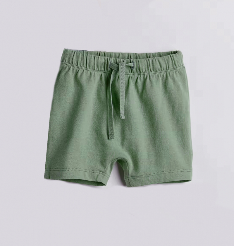 Шорти бавовняні трикотажні для хлопчика H&amp;M 1047735-002 068 см (3-6 months) хакі  85712