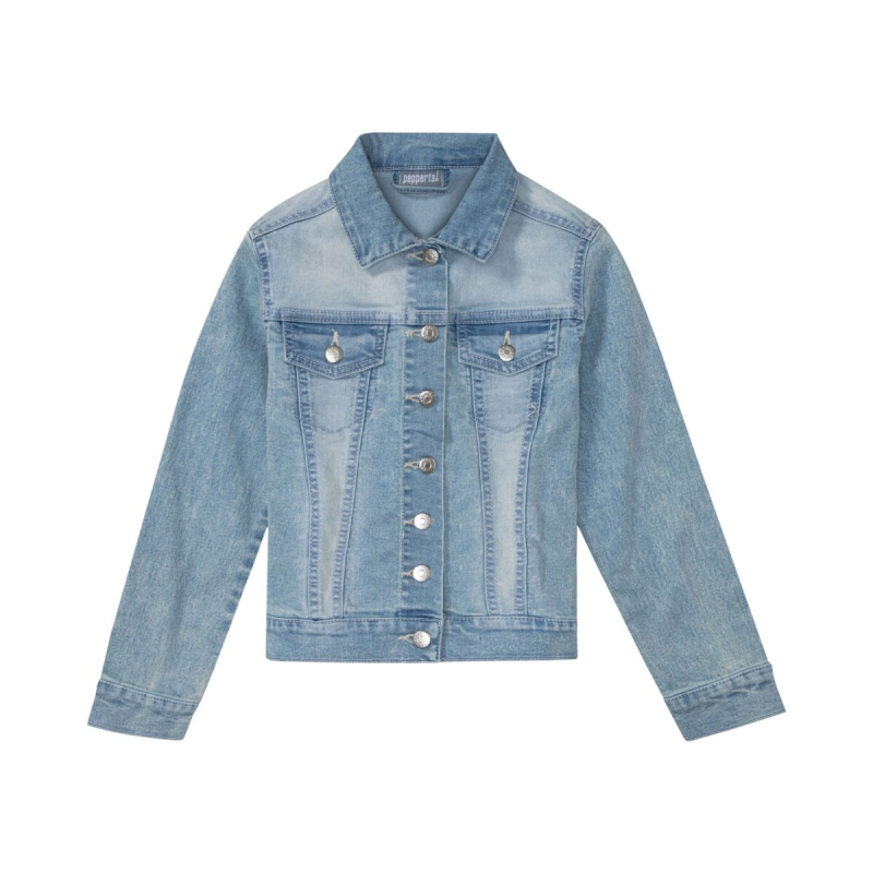 Джинсова куртка на кнопках для дівчинки Pepperts 372805 134 см (8-9 years) блакитний  78542