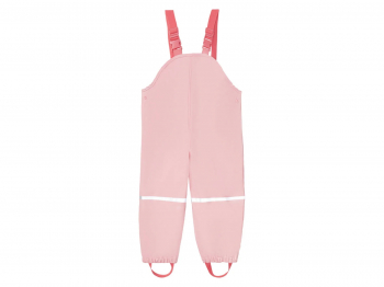 Напівкомбінезон-дощовик на флісовій підкладці для дівчинки Lupilu 356916 098-104 см (2-4 years) рожевий  77111