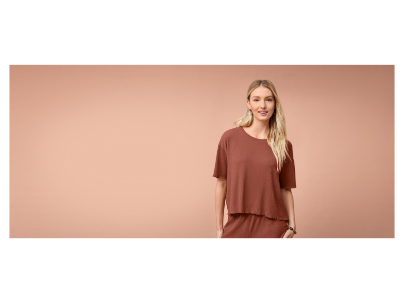 Футболка (звич.) оверсайз для жінки Esmara 443532 38 / M коричневий  84714