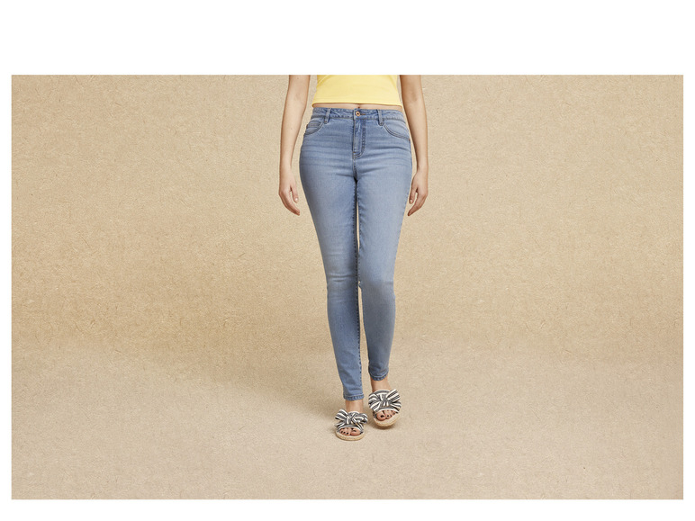 Джинси 46,L  Skinny з високою посадкою вузькі для жінки Esmara 440669 блакитний 89677