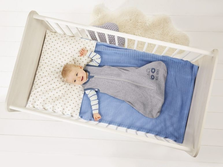 Спальний мішок 050-68 см (0-6 months)   бавовняний для хлопчика Lupilu 296145 сірий 44026