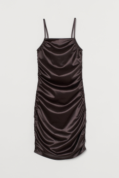 Плаття з драпіруванням для жінки H&amp;M 0918947-001 36 / S коричневий  82462