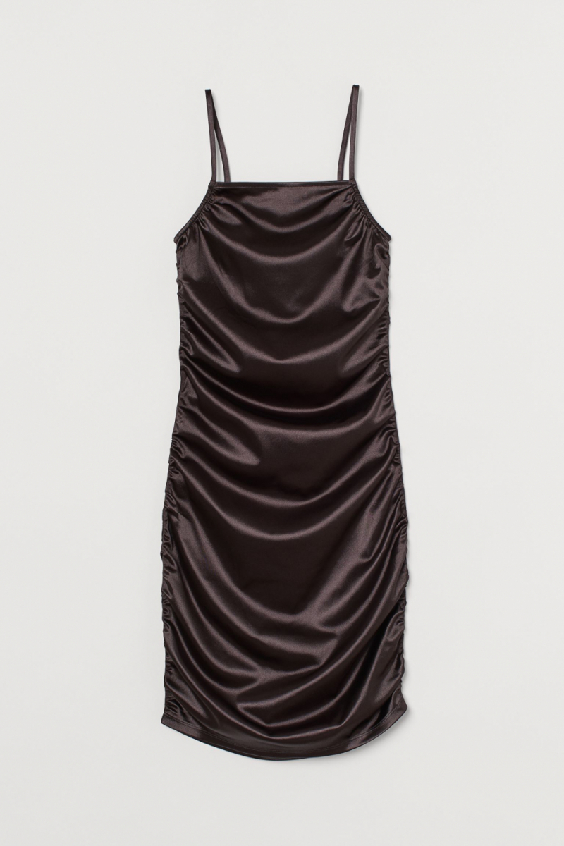 Плаття з драпіруванням для жінки H&amp;M 0918947-001 38 / M коричневий  82463