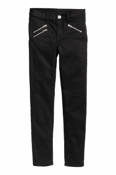 Штани   Skinny еластичні з низькою посадкою для дівчинки H&amp;M 0420215001 152 см (11-12 years) чорний 62371