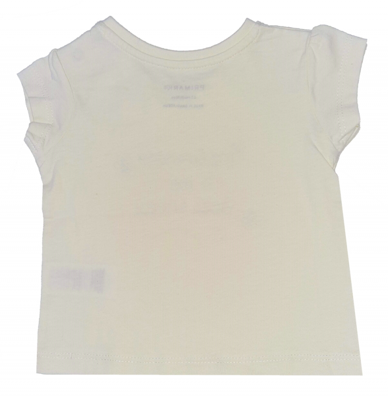 футболка бавовняна з принтом для дівчинки Primark BDO60333 068 см (3-6 months) бежевий 43722