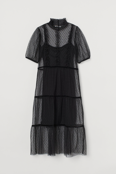 Плаття подвійне для жінки H&M 0949587-001 40 / L чорний 82460 Плаття подвійне для жінки H&M 0949587-001 40 / L чорний 82460