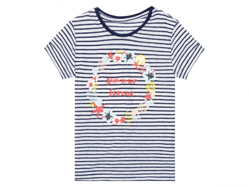 Футболка (звич.) бавовняна для дівчинки Lupilu 372796/1 098-104 см (2-4 years) синій  90964