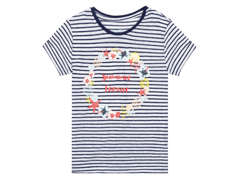Футболка (звич.) бавовняна для дівчинки Lupilu 372796/1 098-104 см (2-4 years) синій  90964