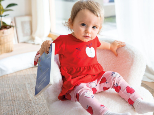 Костюм (футболка і легінси і пов для дівчинки Lupilu 362200 050-56 см (0-2 months) червоний 82758 Костюм (футболка і легінси і пов для дівчинки Lupilu 362200 050-56 см (0-2 months) червоний 82758