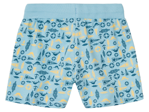 Шорти (звич.) бавовняні з принтом для хлопчика Lupilu 371722 086-92 см (12-24 months) блакитний  90645