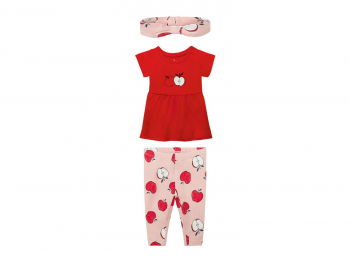 Костюм (футболка і легінси і пов'язка) для дівчинки Lupilu 362200 074-80 см (6-12 months) червоний  82760