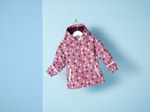 Куртка-дощовик на флісовій підкладці для дівчинки Lupilu 378004 086-92 см (12-24 months) рожевий  77110