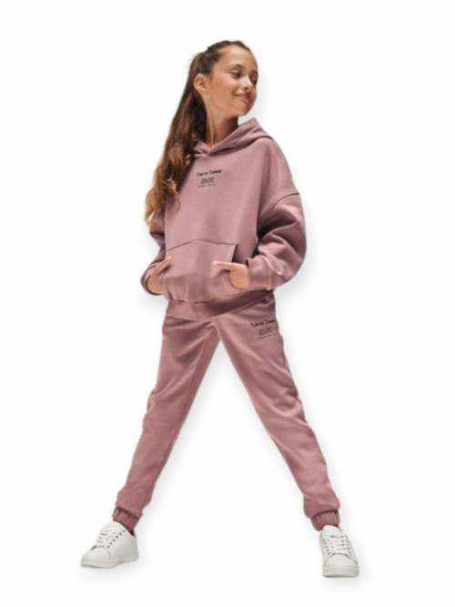 Спортивні штани бавовняні з начосом для дівчинки Pepperts 397724 146-152 см (10-12 years) рожевий  78159