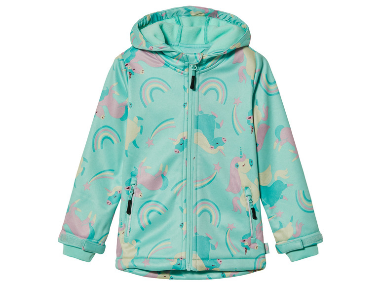 Куртка Softshell 098-104 см (2-4 years)   водовідштовхувальна та вітрозахисна для дівчинки Lupilu 445131 бірюза 89980