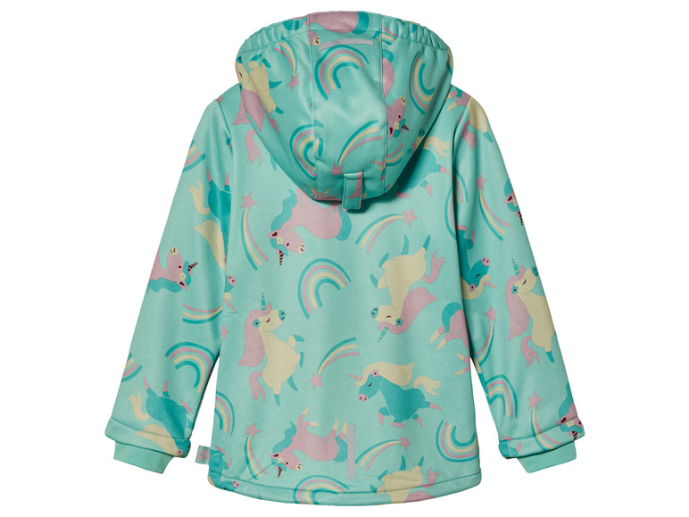 Куртка Softshell 098-104 см (2-4 years)   водовідштовхувальна та вітрозахисна для дівчинки Lupilu 445131 бірюза 89980