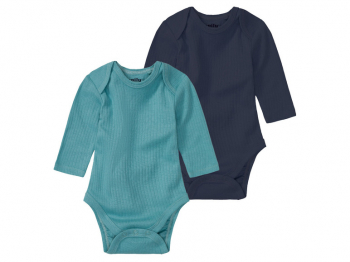 Боді 086-92 см (12-24 months)   набір 2 шт. бавовняні для хлопчика Lupilu 389322 синій 90361