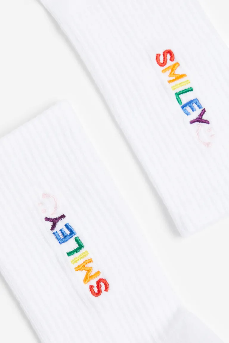 Шкарпетки 40,41,42   махра з широкою резинкою для жінки H&amp;M 1072353-059 білий 80808