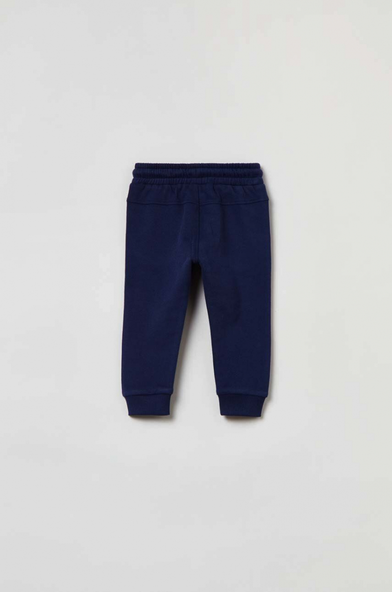 Спортивні штани двунитка для хлопчика OVS BDO74783 086 см (18-24 months) темно-синій  74783
