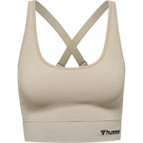 Спортивний топ з перехрещеними лямками для жінки Hummel 211937 34 / XS бежевий 78002 Спортивний топ з перехрещеними лямками для жінки Hummel 211937 34 / XS бежевий 78002