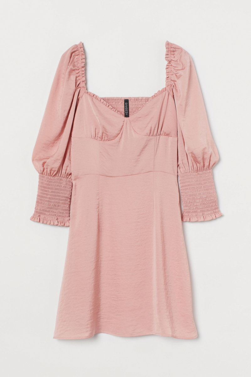 Сукня (плаття) 32,XS   з драпіруванням для жінки H&amp;M 0932888-002 рожевий 82435