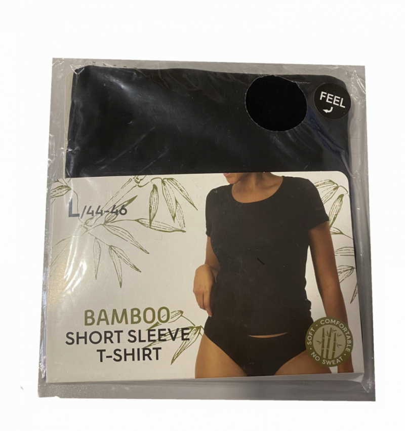 Футболка (звич.) бамбукова для жінки Lidl 3201576 40 / L чорний  89212