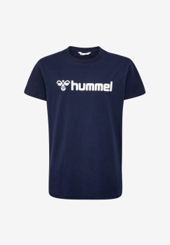 Футболка (звич.) з логотипом для хлопчика Hummel 205583 146 см (10-11 years) темно-синій  90176