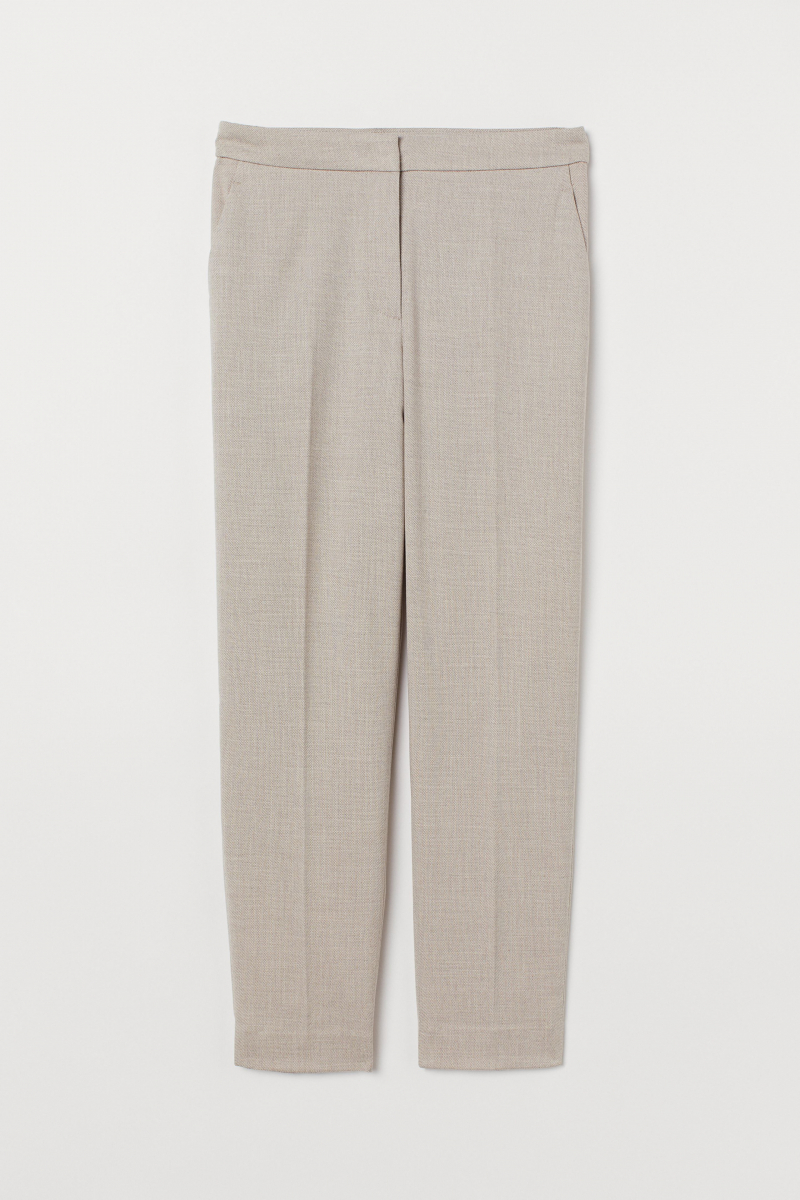 Штани 34,XS Regular Fit  довжиною до щиколотки для жінки H&amp;M 0708311002 бежевий 82369