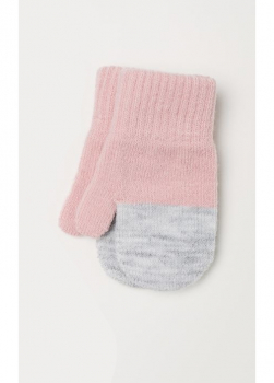 Рукавиці тонкої в для дівчинки H&amp;M 0633204-006 розмір перчаток 1 (6-18 months, 74-80 см) рожевий  82256